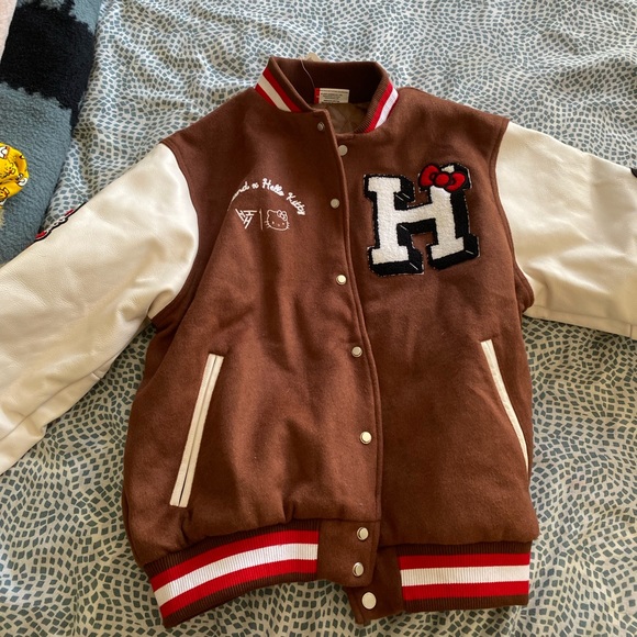 Hello kitty apples varsity bomber jacket